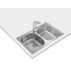 Fregadero sobre encimera TEKA UNIVERSE 80 T-XP 2C Ø. 115040008, Dos cubetas, Inoxidable